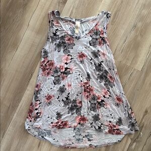 LARA Floral Tank Top - Pink and Gray